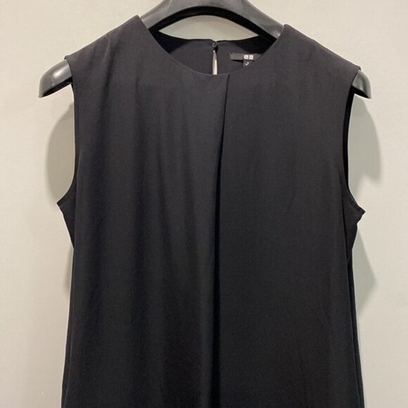 Uniqlo Black sleeveless shift dress size medium - Picture 4 of 15